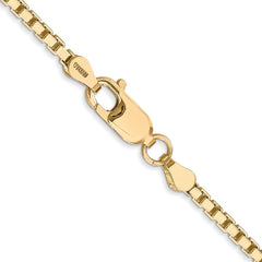 14K 22 inch 2.5mm Box with Lobster Clasp Chain