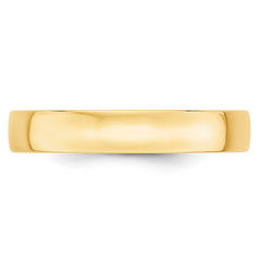 14k Yellow Gold 4mm Lightweight Comfort Fit Wedding Band Size 8