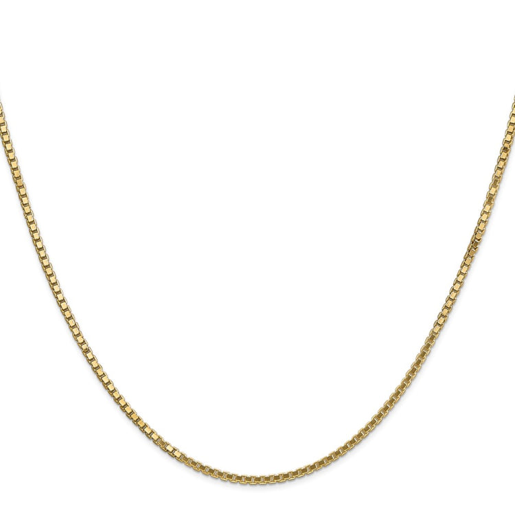 14K 20 inch 1.5mm Box with Lobster Clasp Chain