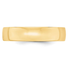 14k Yellow Gold 5mm Lightweight Comfort Fit Wedding Band Size 9.5