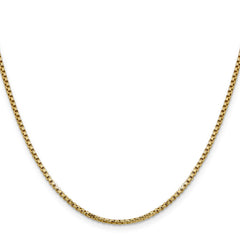 14K 20 inch 1.75mm Semi-Solid Round Box with Lobster Clasp Chain