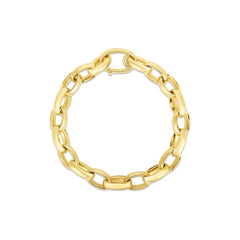 DESIGNER GOLD CHUNKY OVAL LINK BRACELET