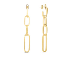NAVARRA DIAMOND GRADUATING CHAIN LINK DANGLE EARRINGS