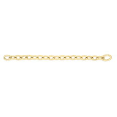 DESIGNER GOLD SMALL OVAL LINK CHAIN BRACELET