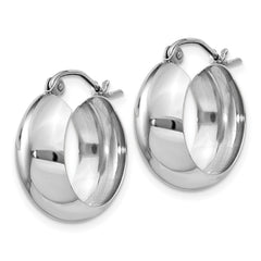 14k White Gold Fancy Hoop Earrings