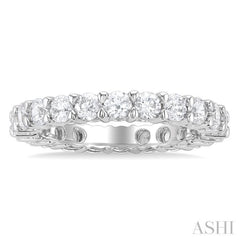 3 Ctw Eternity Round Cut Diamond Wedding Band in 14K White Gold