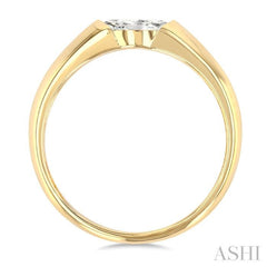 1/3 Ctw East-West Set Marquise Cut Diamond Solitaire Fashion Ring in 14K Yellow Gold