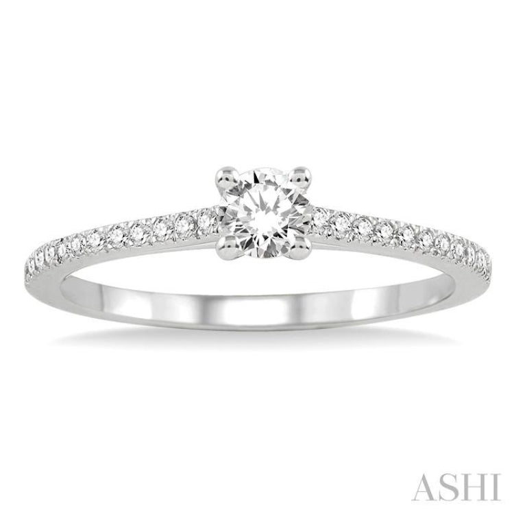 1/10 Ctw Diamond Semi-Mount Engagement Ring in 14K White Gold