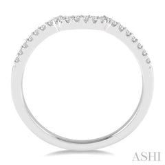 1/6 Ctw Round Cut Diamond Wedding Band in 14K White Gold