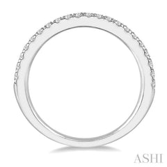 1/4 Ctw Round Cut Diamond Wedding Band in 14K White Gold