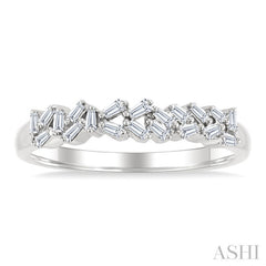 1/5 Ctw Scatter Baguette Cut Diamond Fashion Ring in 14K White Gold