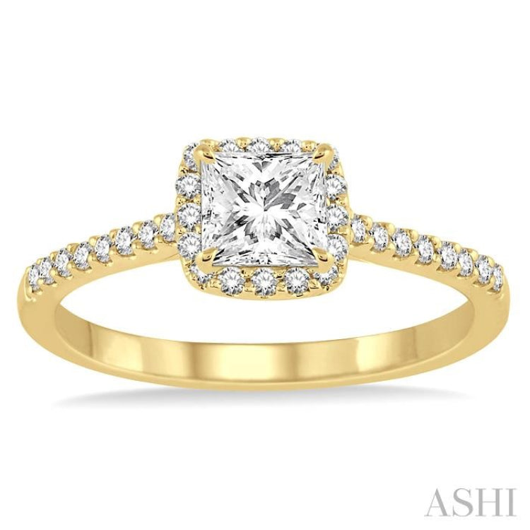 1/5 Ctw Diamond Semi-mount Engagement Ring in 14K Yellow Gold