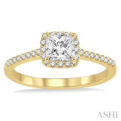 1/5 Ctw Diamond Semi-mount Engagement Ring in 14K Yellow Gold