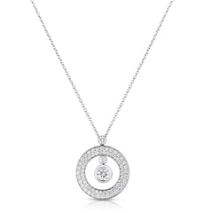 CLASSIC DIAMOND PAVE MINI O NECKLACE