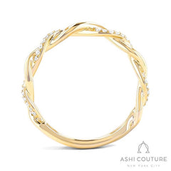 Bridal Twist Band in Yellow Gold