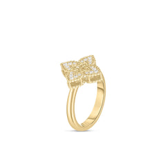 VENETIAN PRINCESS PAVE DIAMOND SMALL FLOWER RING