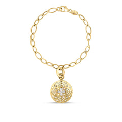 ARABESQUE DIAMOND FLOWER MEDALLION BRACELET