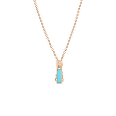 ART DECO DIAMOND AND TURQUOISE ZIPPER NECKLACE