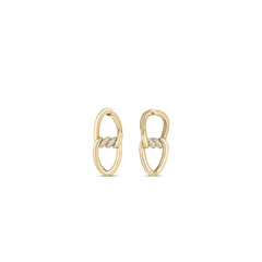 CIALOMA SMALL CHAIN LINK DIAMOND ACCENT EARRINGS