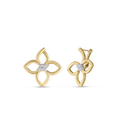 CIALOMA SMALL DIAMOND FLOWER EARRINGS