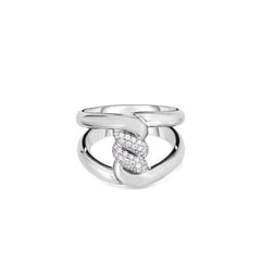 CIALOMA DIAMOND SINGLE KNOT RING