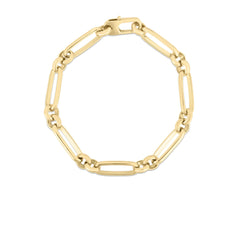 DESIGNER GOLD MIXED LINK BRACELET