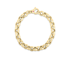 DESIGNER GOLD CHUNKY ROLO LINK BRACELET