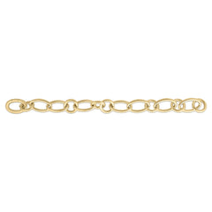 DESIGNER GOLD ALTERNATING ROUND AND OVAL LINK BRACELET