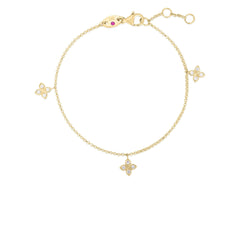 LOVE IN VERONA DANGLING 3 STATION FLOWER BRACELET