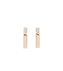 DOMINO SPECKLED DIAMOND STICK EARRINGS