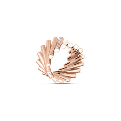 DOMINO DIAMOND ACCENT WIDE RING