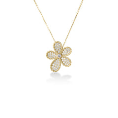 JASMINE PAVE DIAMOND FLOWER NECKLACE