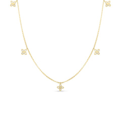 LOVE IN VERONA DANGLING 5 STATION FLOWER NECKLACE