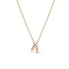 LOVE IN VERONA DIAMOND FLOWER LARIAT NECKLACE