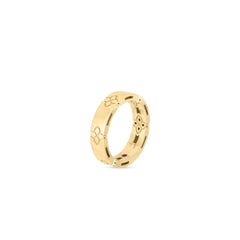 LOVE IN VERONA ETCHED FLOWERS NARROW RING