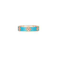 LOVE IN VERONA DIAMOND AND CYAN ENAMEL RING