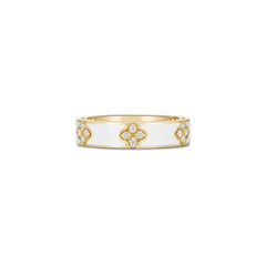 LOVE IN VERONA DIAMOND AND WHITE ENAMEL RING