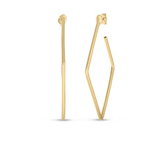 DESIGNER GOLD SQUARE HOOP EARRINGS