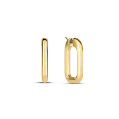 DESIGNER GOLD MEDIUM SQUARE HOOP EARRINGS