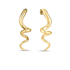 DESIGNER GOLD SPIRAL EARRINGS
