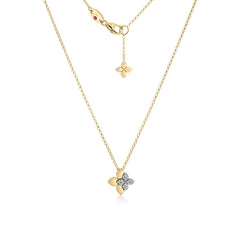 LOVE IN VERONA DIAMOND FLOWER NECKLACE