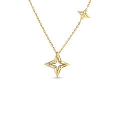 STARDUST SMALL OPEN FRAME DIAMOND STAR NECKLACE