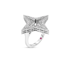 STARDUST MEDIUM PAVE DIAMOND STAR RING