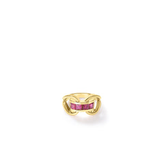 DESIGNER GOLD PRINCESS CUT RING