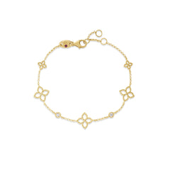PRINCIPESSA DIAMOND AND FLOWER STATION BRACELET