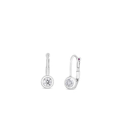 TINY TREASURES DIAMOND BEZEL EURO EARRRINGS