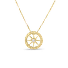 TINY TREASURES DIAMOND COMPASS NECKLACE