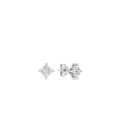 TINY TREASURES DIAMOND FLOWER STUD EARRINGS