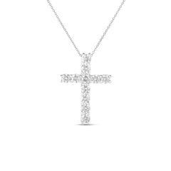 CLASSIC DIAMOND LARGE SQUARE CROSS NECKLACE