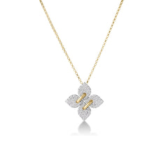 LOVE IN VERONA MEDIUM PAVE DIAMOND FLOWER NECKLACE